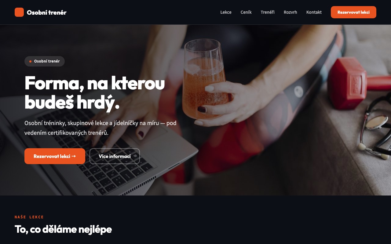 Náhled vzoru — Trenér &amp; Fitness
